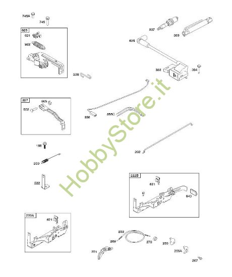 B - Armatura, comandi, sistema elettrico, molla regolatore, accensione, candela di accensione B&S - 09 €¦ 09P602-0009-F1 brand Stihl